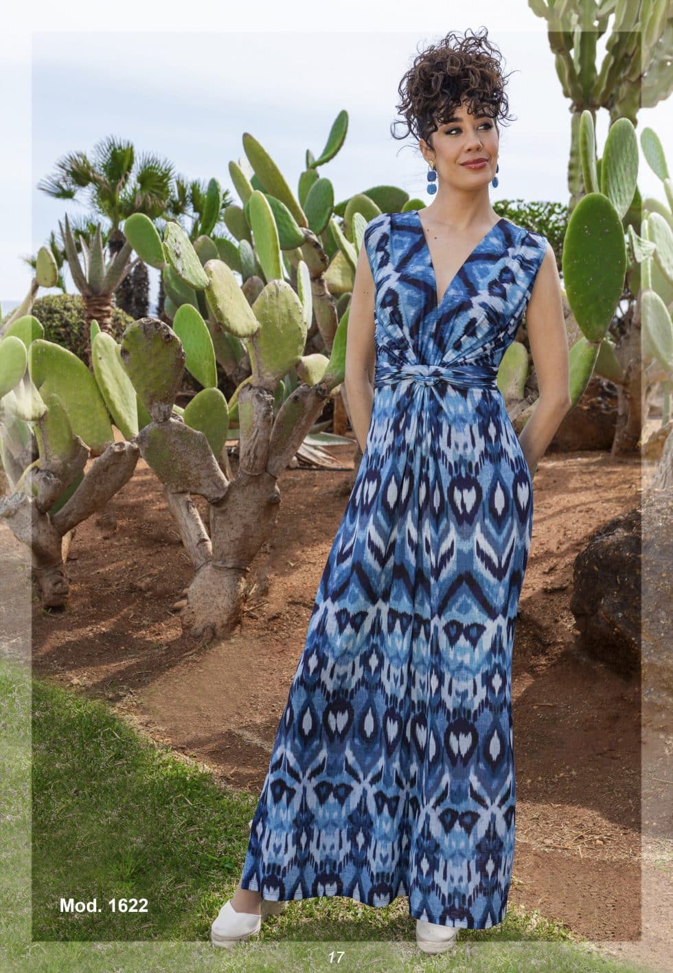 Vestido largo Lulú sin mangas con estampado tie-dye