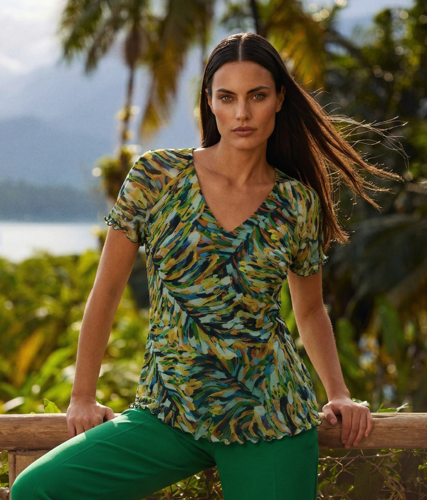 Top manga corta color 300