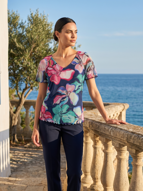 Top manga corta color 301